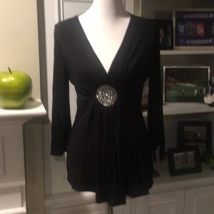 Black embellished top